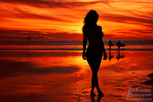 ocean beach sunset photos and metal prints for sale in san diego as art for homes and office
