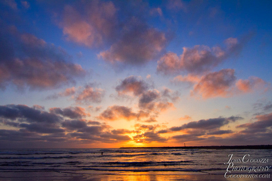 ocean beach sunset photos and metal prints for sale in san diego as art for homes and office