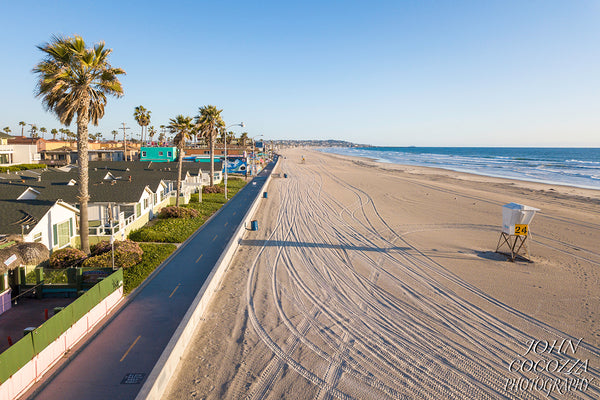 pacific beach boardwalk aerial photo and prints for home and office decor