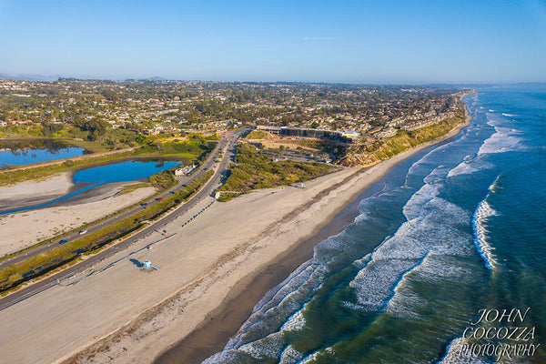 ponto beach southside aerial photo of empty beaches and prints for home decor