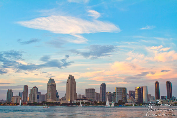san diego downtown skyline photos and metal prints for sale as home and office decor